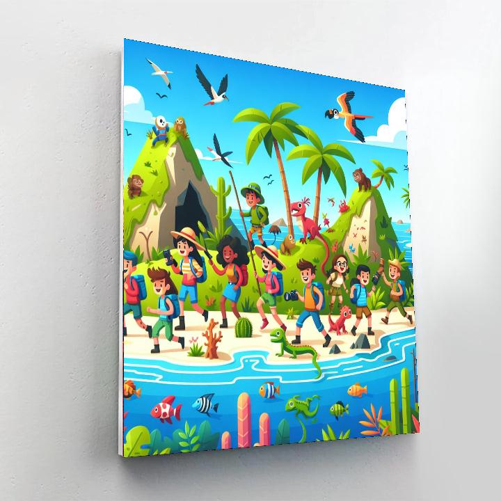 Island Adventure Escape Painting Number Kit