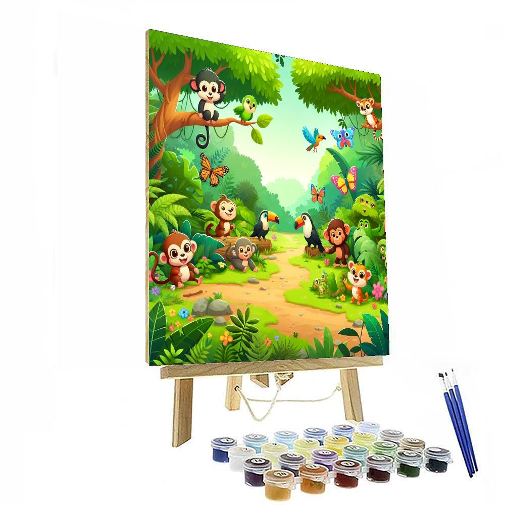 Adventures In The Rainforest Number Painting