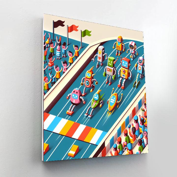 Robot Racers Paint By Numbers Art