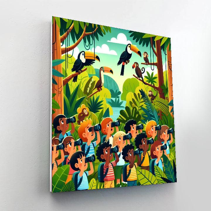 Jungle Rainforest Discovery Painting Number Kit