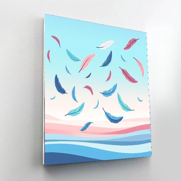 Floating Feathers Paint By Numbers Art