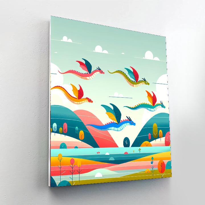 Dragon’s Dreamy Domain Paint By Numbers