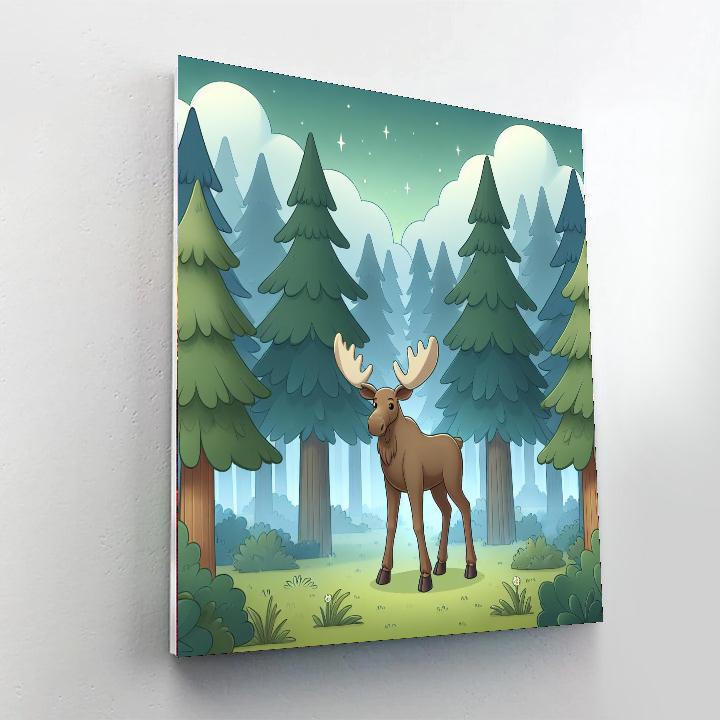 Mystical Moose Paint By Numbers Art