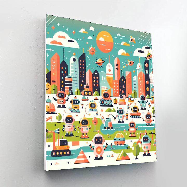 Magical Robot Universe Numbered Painting Kits