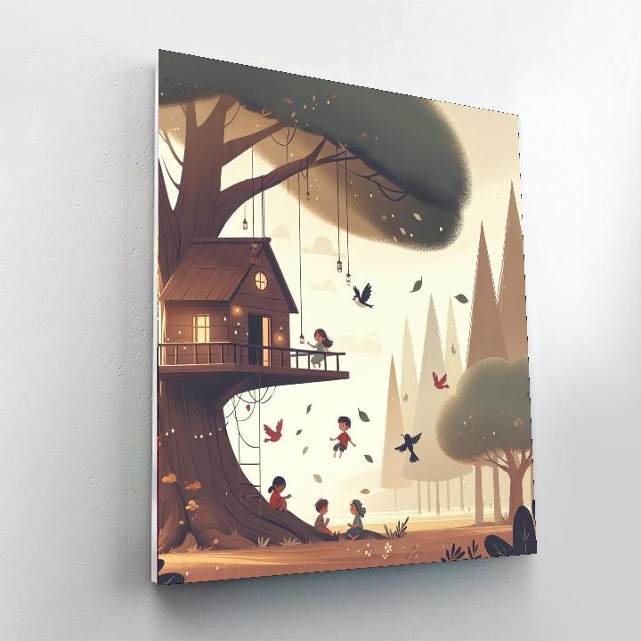 Tranquil Treehouse Retreat Numbered Painting Kits