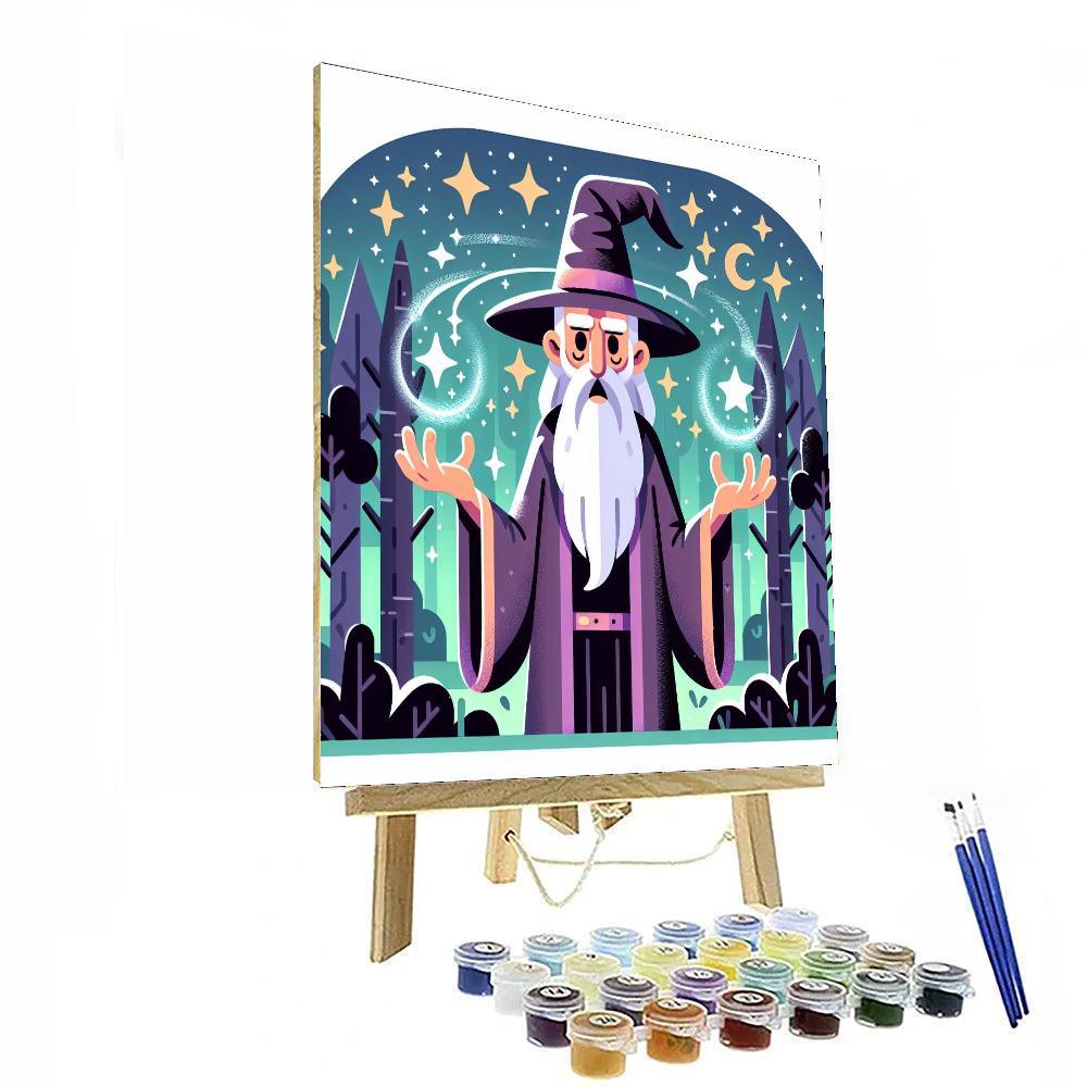 Wise Wizard In Enchanted Forest Paint By Color