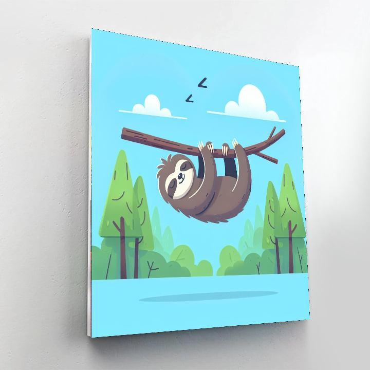 Snoozy Sloth Numbered Painting Kits