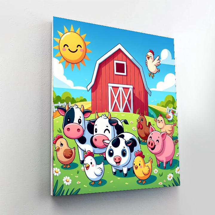 Jolly Farmyard Friends Paint By Numbers