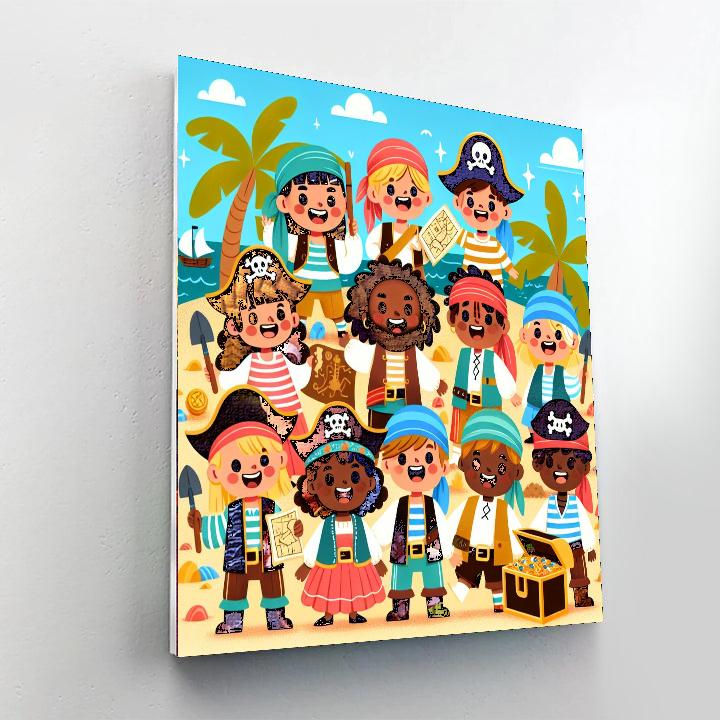 Adventurous Little Pirates Painting By Numbers Kit