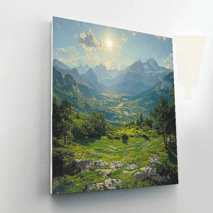 Albert Bierstadt Inspired Timeless Horizons  DIY Paint By Numbers