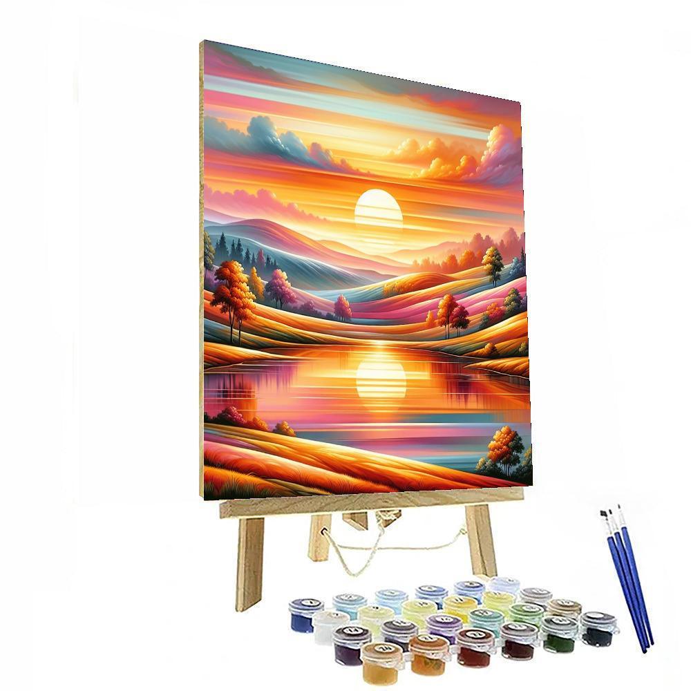 Enchanting Sunset Landscape - DIY Painting By Numbers Kit – Artistry Rack