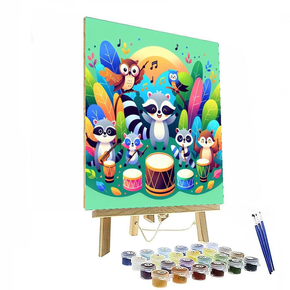 Funky Forest Jam Painting Number Kit
