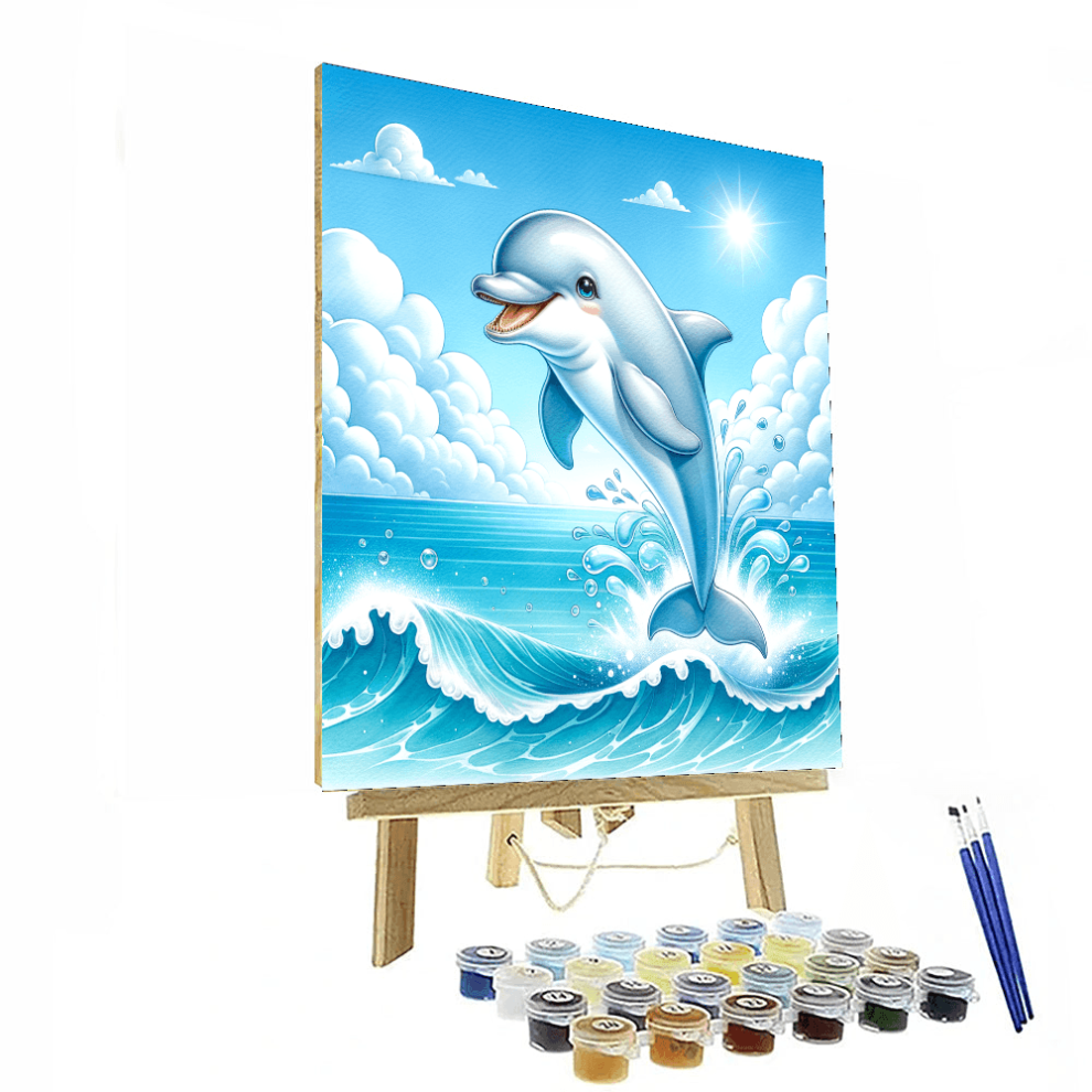 Adventurous Dolphin DIY Painting By Numbers Kit Artistry Rack