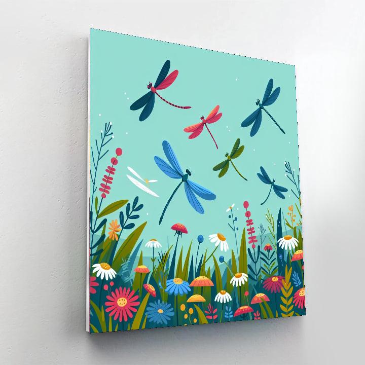 Dragonfly Meadow Delight Numbered Painting Kits
