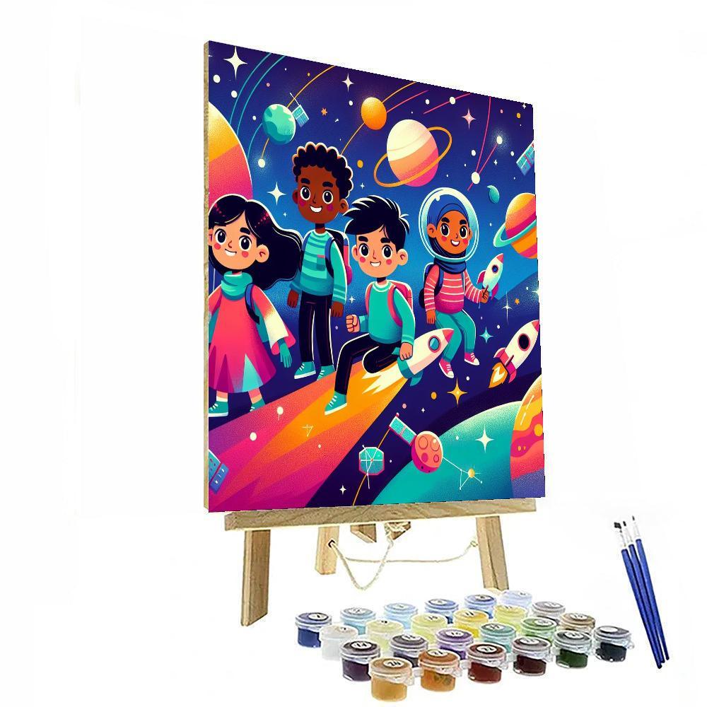 Space Explorers' Frontier Numbered Painting Kits