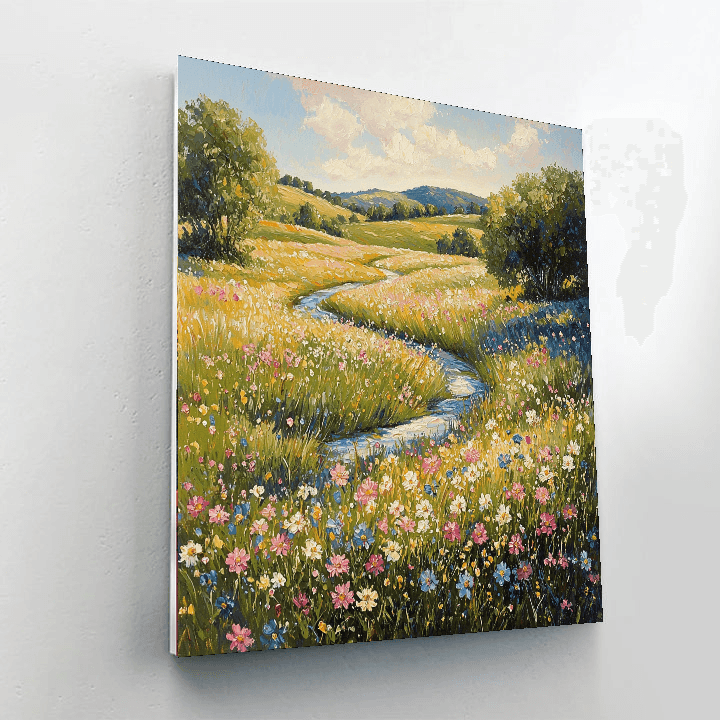 Pierre-Auguste Renoir Inspired Serene Meadow Delight  Number Painting