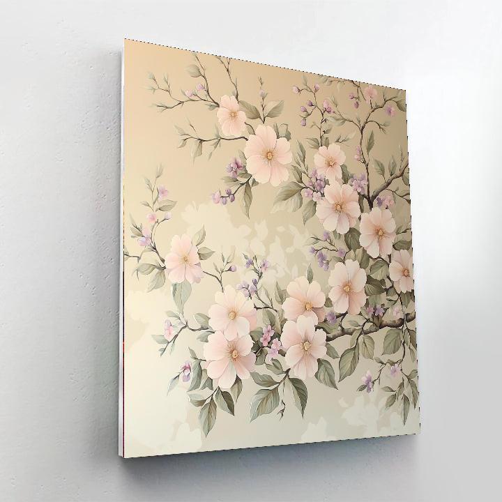 Leonardo Da Vinci Inspired Gossamer Veil Of Spring Blossoms  Paint By Number