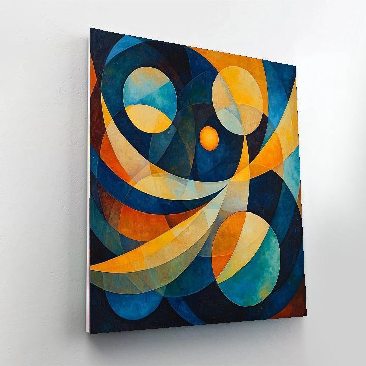 Wassily Kandinsky Inspired Abstract Solar Symphony  Painting By Numbers Kit