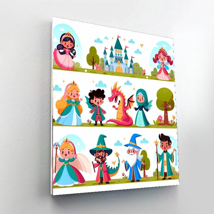 Funky Fairy Tale Paint By Numbers Art