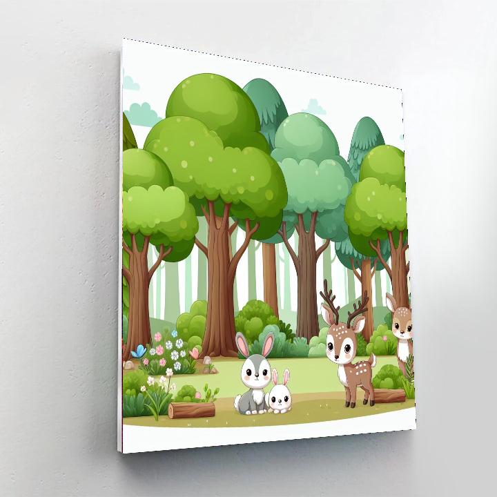 Friendly Forest Retreat Paint By Color
