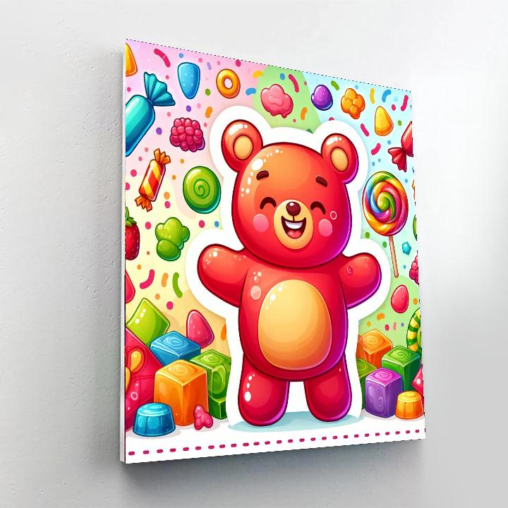Giggles The Gummy Bear Numbered Painting Kits