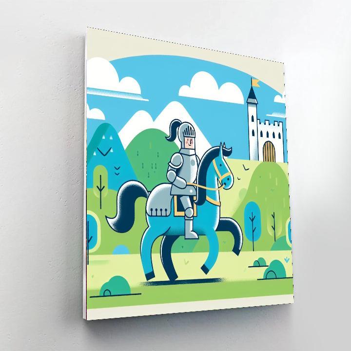 Courageous Knight's Quest Paint By Number