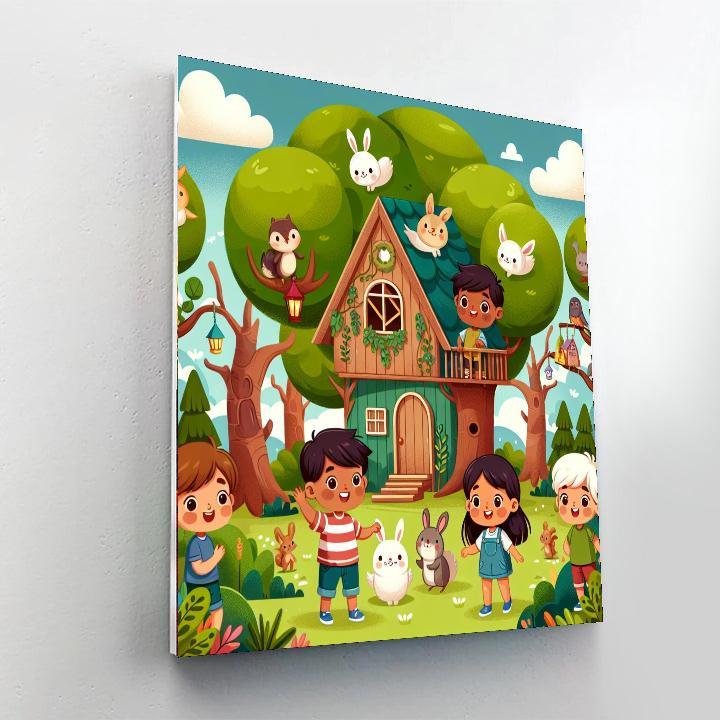 Magical Treehouse Escape Numbered Painting Kits