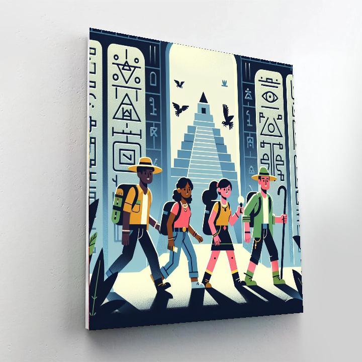 Ancient Temple Exploration Painting By Numbers Kit