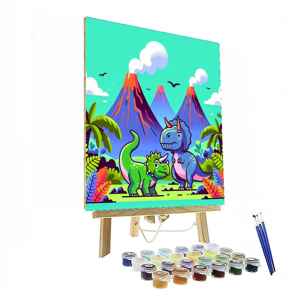 Dinosaur Roar Land Painting Number Kit