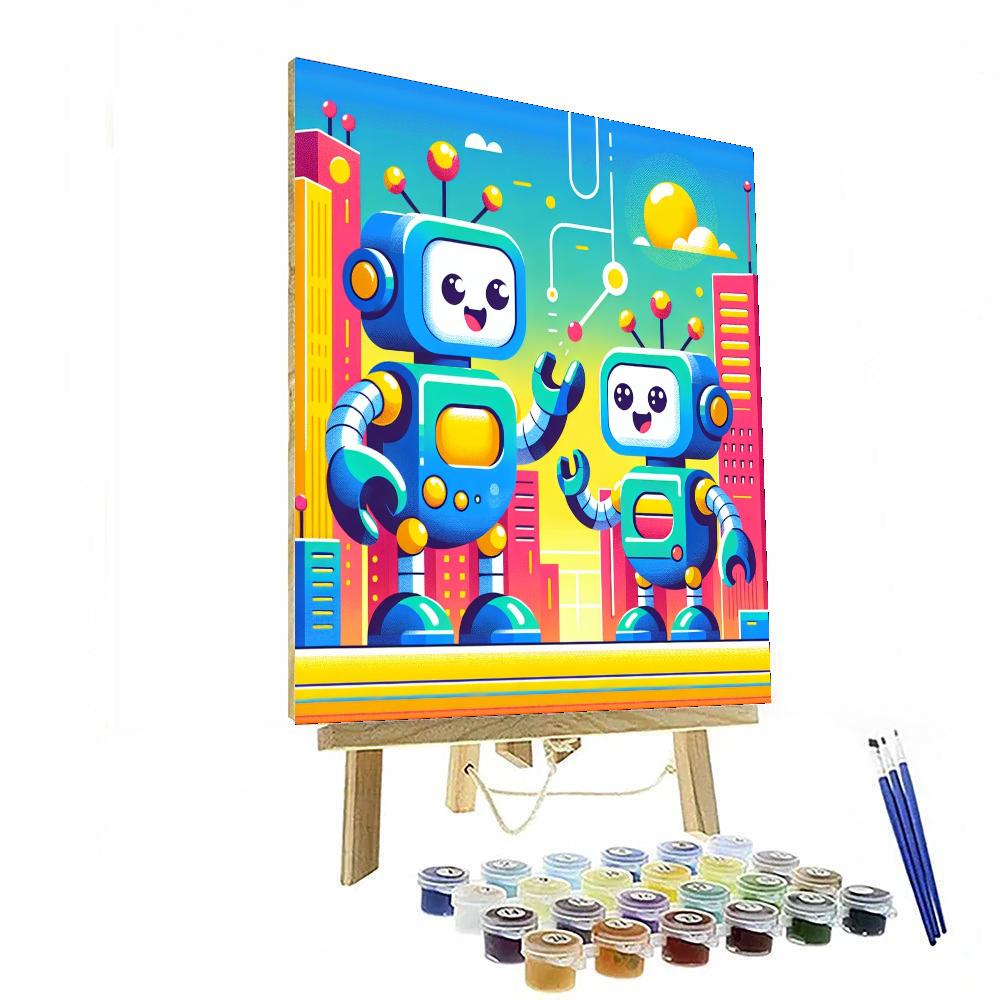 Giant Robot Battle Paint By Numbers Kits