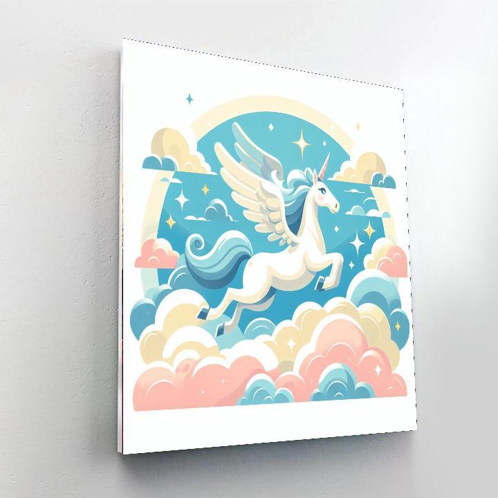 Magical Pegasus Flight Painting By Numbers Kit