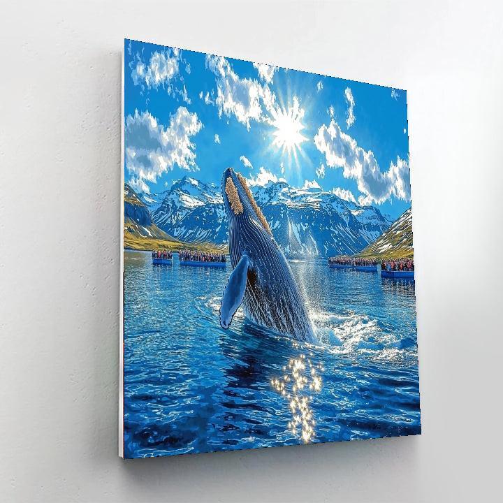 Whale Watching In Akureyri Painting Number Kit