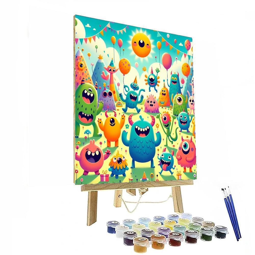 Friendly Monster Adventure Painting Number Kit