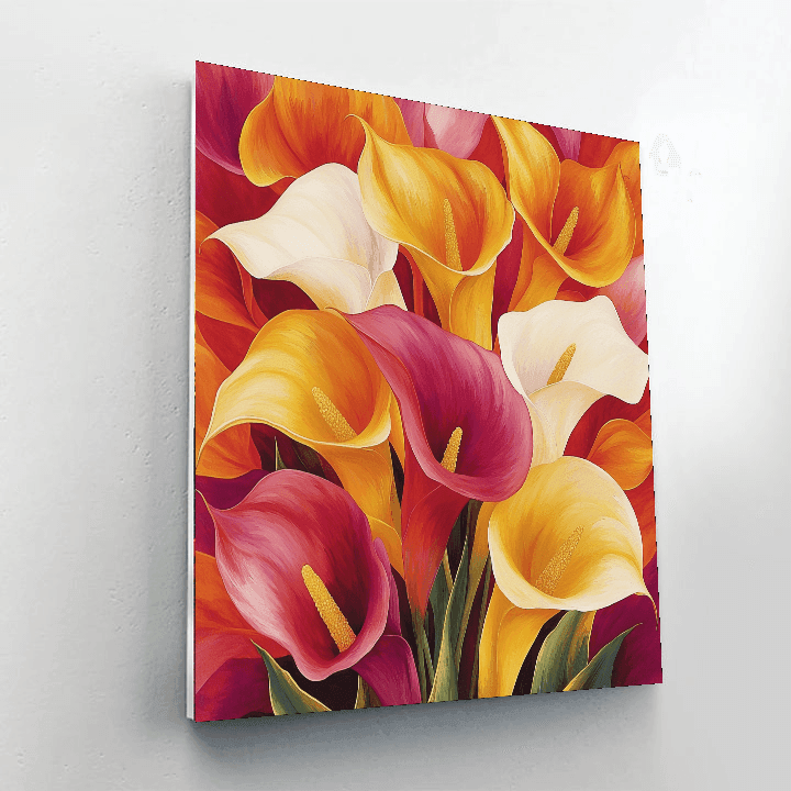 Georgia O'Keeffe Inspired Floral Burst  Paint By Numbers