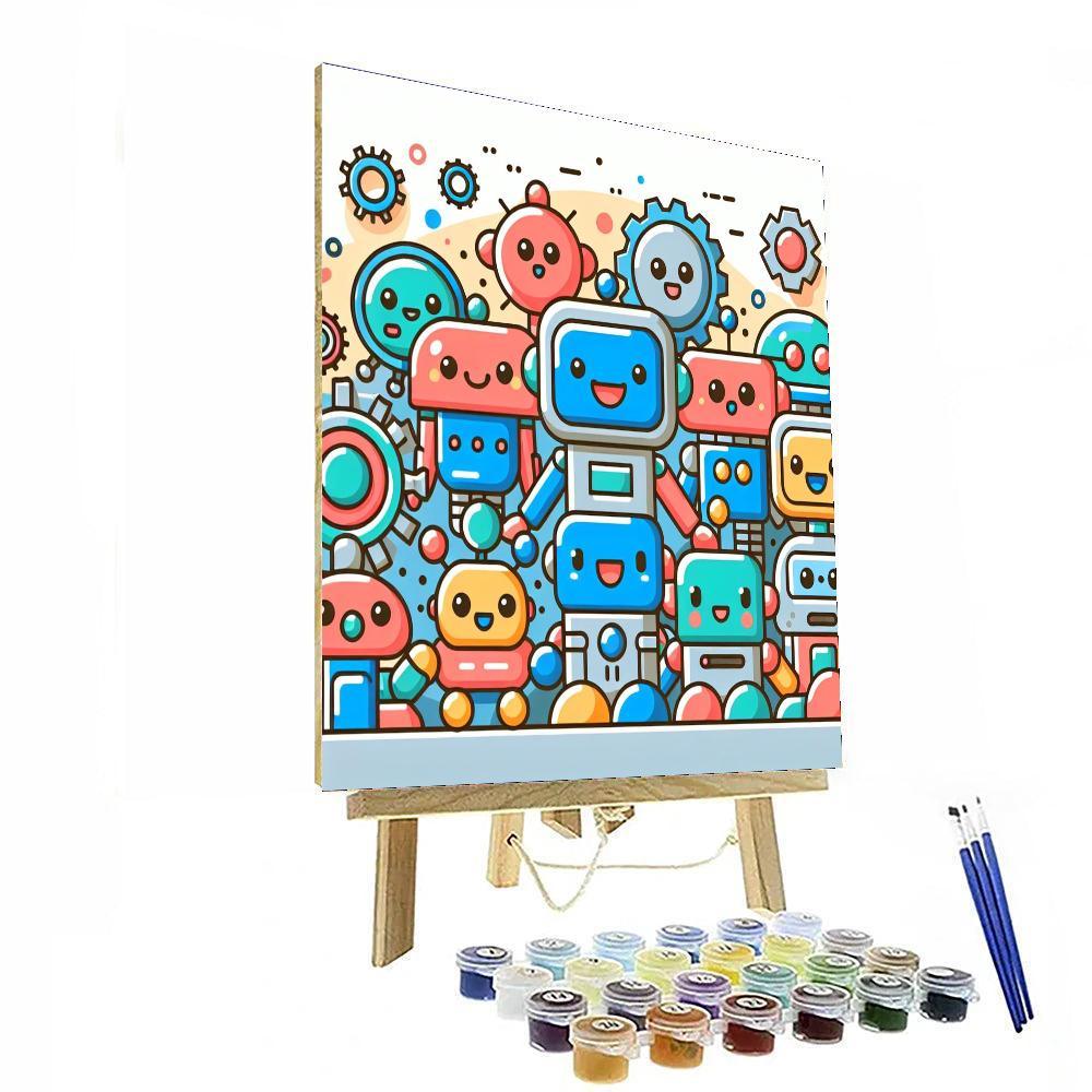 Super Cool Robot World Paint By Numbers