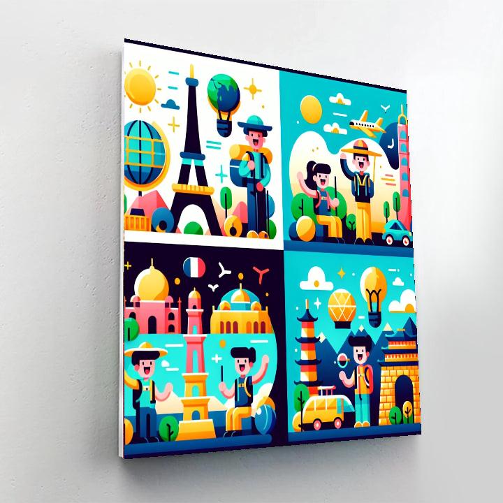 Around The World Journey DIY Paint By Numbers