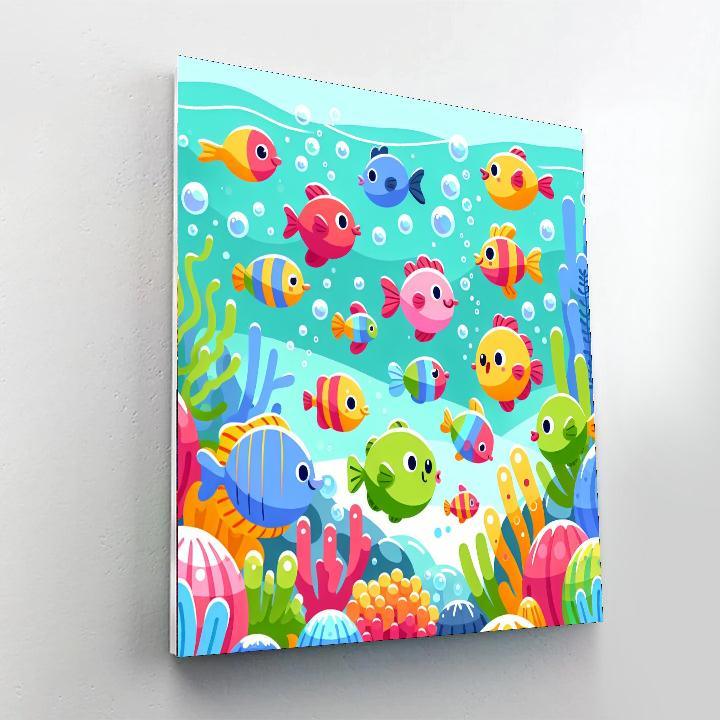 Rainbow Underwater World Numbered Painting Kits
