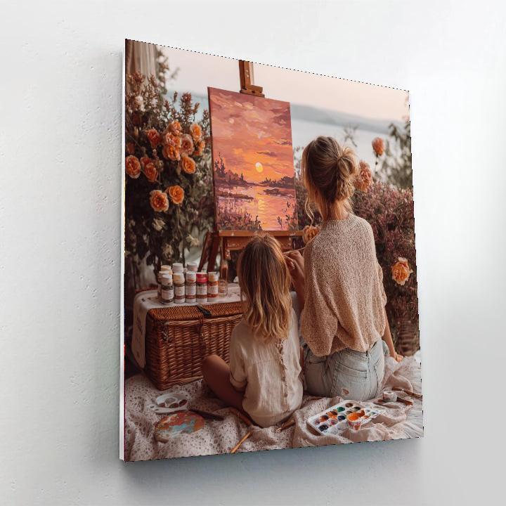 Sunset Picnic With Mom Paint By Numbers Kits