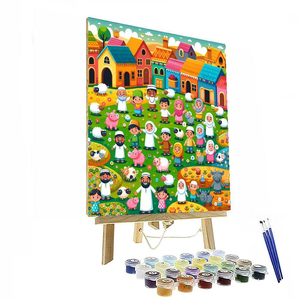 Vibrant Village Life Paint By Numbers