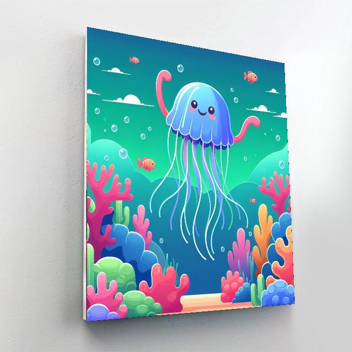 Jolly Jellyfish's Undersea Dance Paint By Numbers