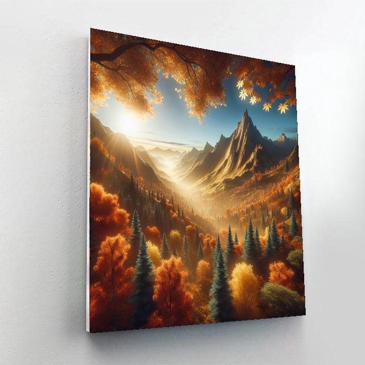 Mountain Landscape In Autumn Paint By Number