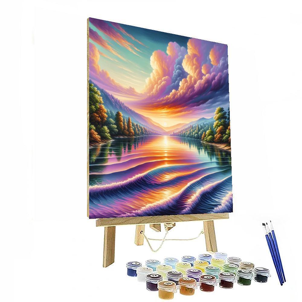 Calm Evening At The Lake Numbered Painting Kits