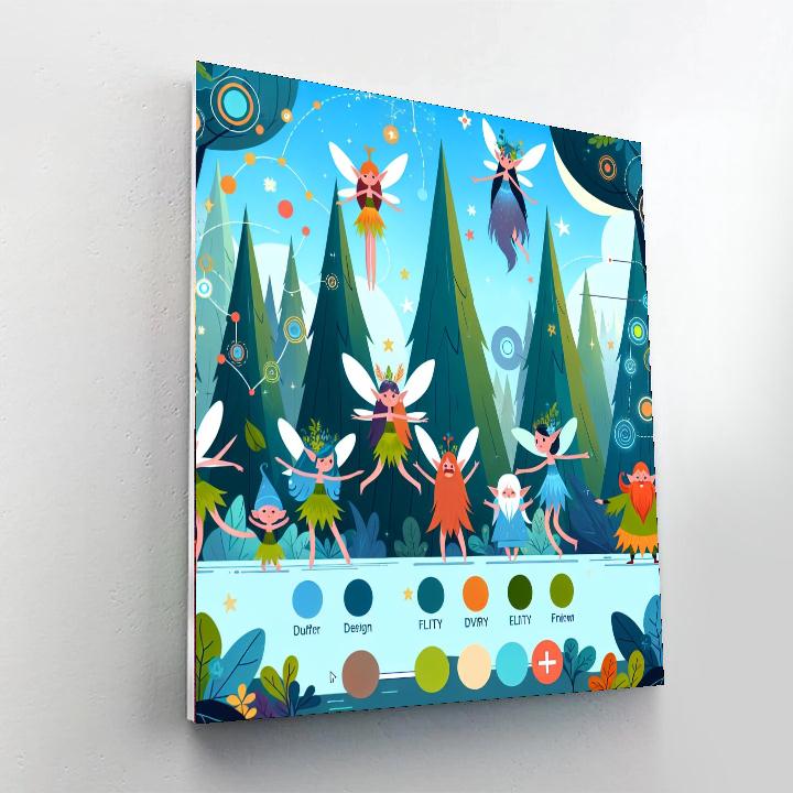 Fairy Tale Forest Fiesta Paint By Numbers Art