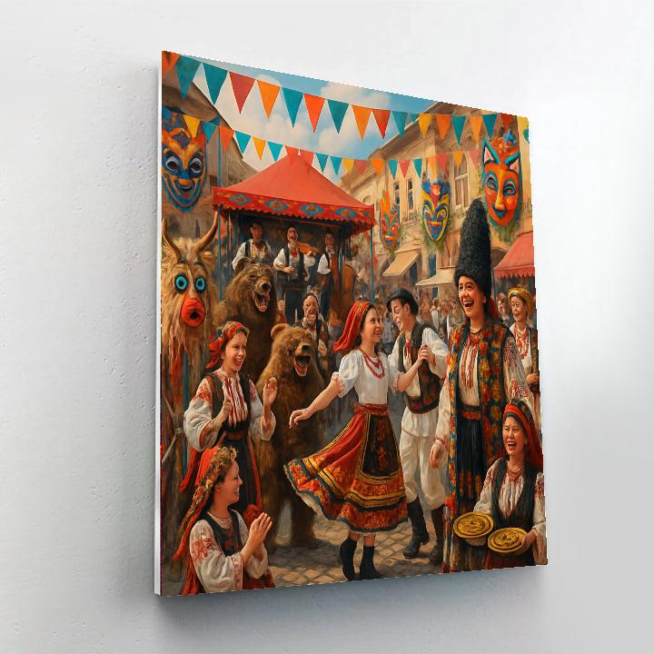 Carnival Of Blaj - Romania Painting Number Kit