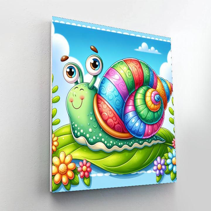Charming Garden Snail Paint By Numbers Art
