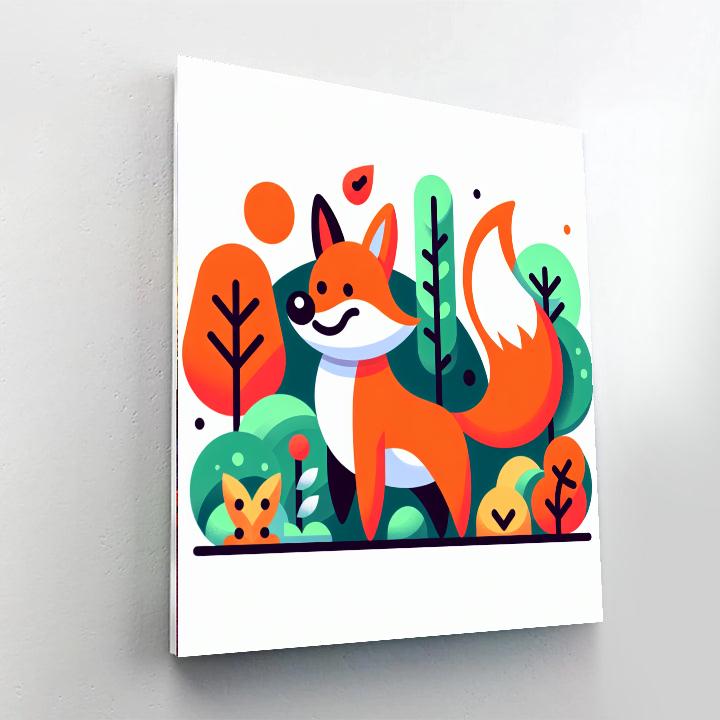 Mischievous Fox Forest Paint By Numbers Kits