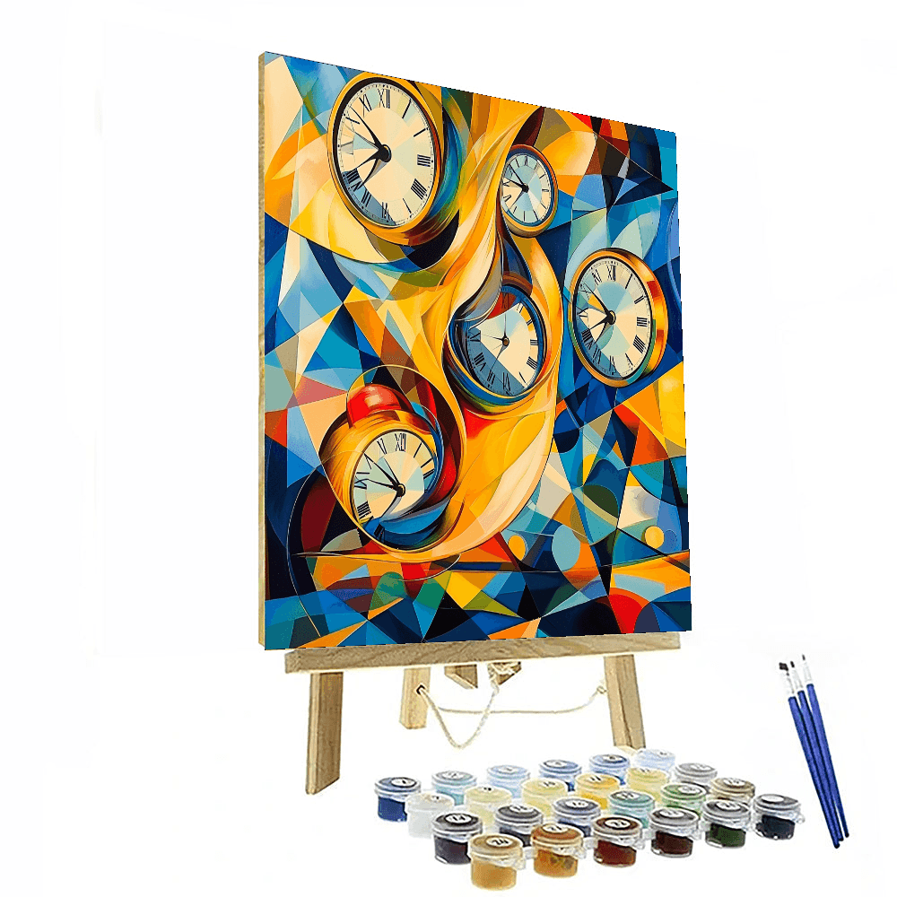 Salvador Dali Inspired Time's Reflection  Paint By Numbers Art