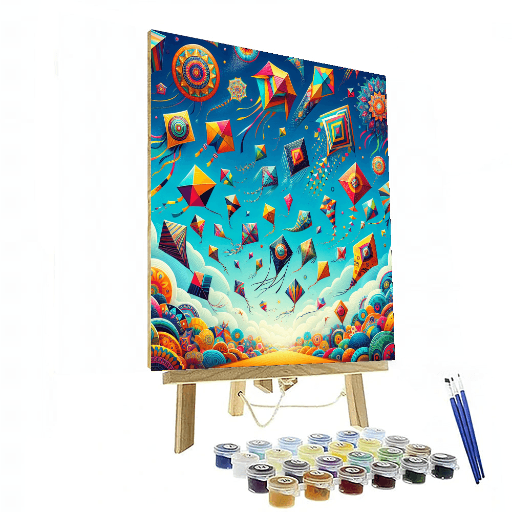 Rainbow Kite Festival Number Painting