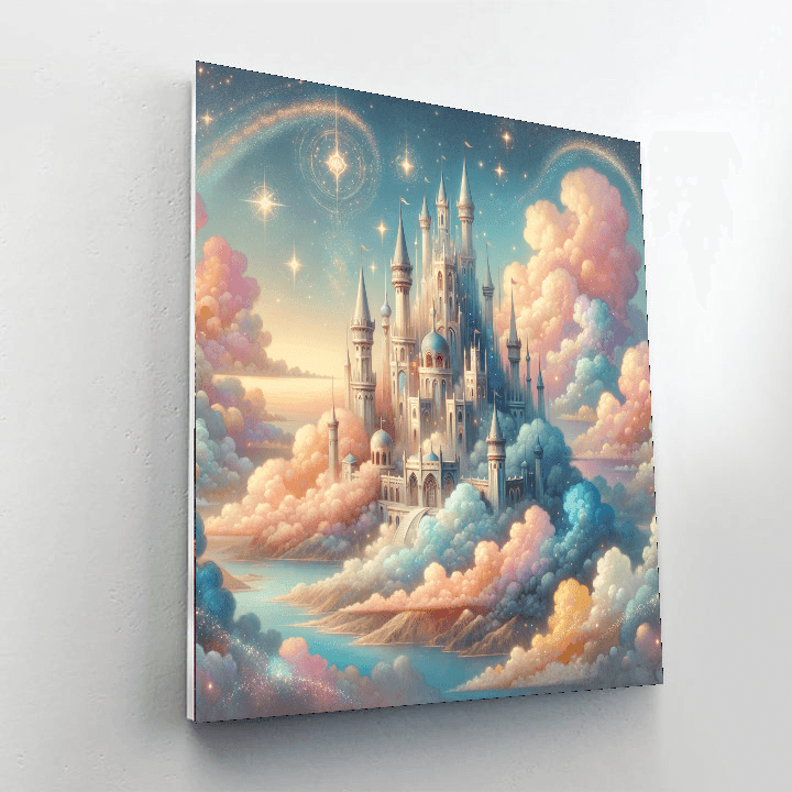 Fantasy Castle On The Hill Paint By Number