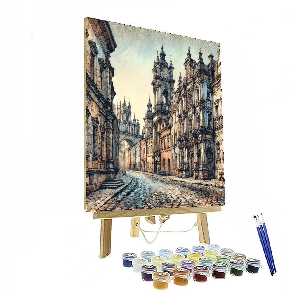 Historic Old Town Charm DIY Paint By Numbers